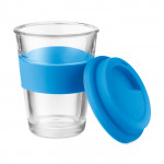 bicchieri take away personalizzati di vetro color blu seconda vista