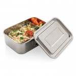 Lunch box personalizzabile in acciaio inox color argento terza vista