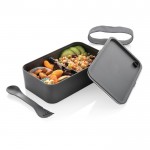Lunch box personalizzati con posata color grafite seconda vista