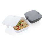 Lunch box personalizzati di forma quadrata color grafite vista generale