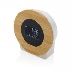 Orologio da scrivania in plastica RCS e bambù FSC color legno