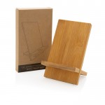 Appoggia smartphone in legno di bambù color legno con scatola