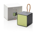 Colorato alta voce a forma di cubo colore verde con scatola