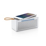 Caricatore wireless integrato in speaker colore argento per cellulare