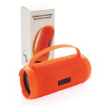 Mini gadget speaker personalizzati colore arancione con scatola