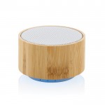 Speaker wireless in bambù da 3 W color bianco