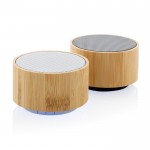 Speaker wireless in bambù da 3 W color bianco vista generale