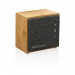 Speaker wireless in bambù quasi cubici color legno