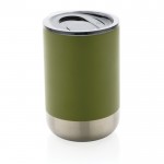Bicchiere termico in acciaio riciclato con coperchio color verde militare quinta vista