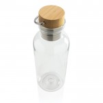 Bottiglie acqua personalizzate con tappo in bambù color transparente terza vista