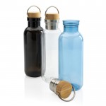 Bottiglie acqua personalizzate con tappo in bambù color transparente vista generale