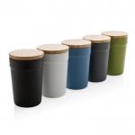 Tazza termica promozionale con tappo in bambù in vari colori