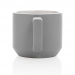 Mug promozionale in ceramica color grigio quarta vista