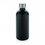 Bottiglia in acciaio inox riciclato con tappo antifuga da 800 ml color nero