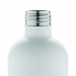 Bottiglia in acciaio inox riciclato con tappo antifuga da 800 ml color bianco terza vista