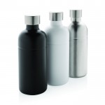 Bottiglia in acciaio inox riciclato con tappo antifuga da 800 ml color bianco vista generale