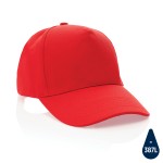 Cappello promozionale in cotone riciclato colore rosso
