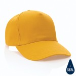 Cappello promozionale in cotone riciclato colore giallo scuro