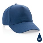 Cappello promozionale in cotone riciclato colore blu mare