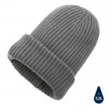 Cappello invernale a maglia doppia color grigio scuro