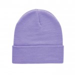 Cappello invernale ecologico con risvolto color viola seconda vista