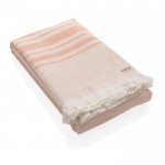 Grandi asciugamani con logo color corallo terza vista