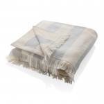 Asciugamani mare con trama a righe color grigio chiaro