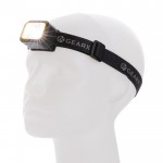 Torcia da testa regolabile con luce LED e COB con 6 modalità di luce color nero terza vista
