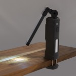 Luce da lavoro girevole a 360° con magnete in plastica riciclata color nero vista 13