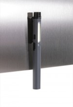 Torcia tascabile a forma di penna con luce COB, LED e luce blu color grigio nona vista