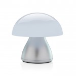 Lampada da tavolo portatile con funzione touch e luce calda e bianca color grigio