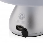 Lampada da tavolo portatile con funzione touch e luce calda e bianca color grigio terza vista