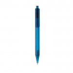 Penna dai colori trasparenti in Rpet color blu seconda vista