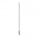 Penna moderna in alluminio riciclato con inchiostro blu Dokumental® color bianco quarta vista