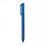 Penna in ABS riciclato con blocco sicuro ed inchiostro blu Dokumental® color blu terza vista