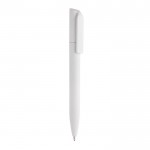 Mini penna ecologica con meccanismo twist e inchiostro blu Dokumental® color bianco
