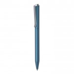 Penna twist in alluminio riciclato e inchiostro blu Dokumental® color blu reale