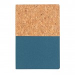 Quaderno in sughero e kraft color blu terza vista