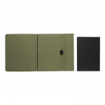 Portafoglio aziendale con chiusura magnetica color verde militare quarta vista