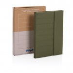 Portafoglio aziendale con chiusura magnetica color verde militare vista con scatola