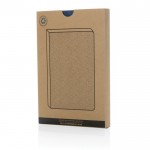 Quaderno A5 a righe con copertina in feltro riciclato certificato color blu con scatola