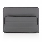 Custodia per laptop con tasca da personalizzare color grigio scuro seconda vista