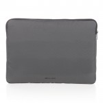 Custodia per laptop con tasca da personalizzare color grigio scuro terza vista