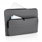 Custodia per laptop con tasca da personalizzare color grigio scuro quarta vista