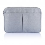 Custodia per laptop in due tonalità color grigio terza vista