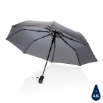 Piccolo e resistente ombrello con logo color grigio scuro