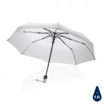 Piccolo e resistente ombrello con logo color bianco