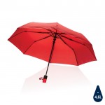 Piccolo e resistente ombrello con logo color rosso
