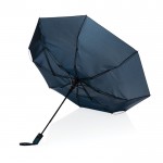 Piccolo e resistente ombrello con logo color blu mare terza vista