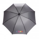Ecologici ombrelli personalizzati con logo color grafite vista con logo